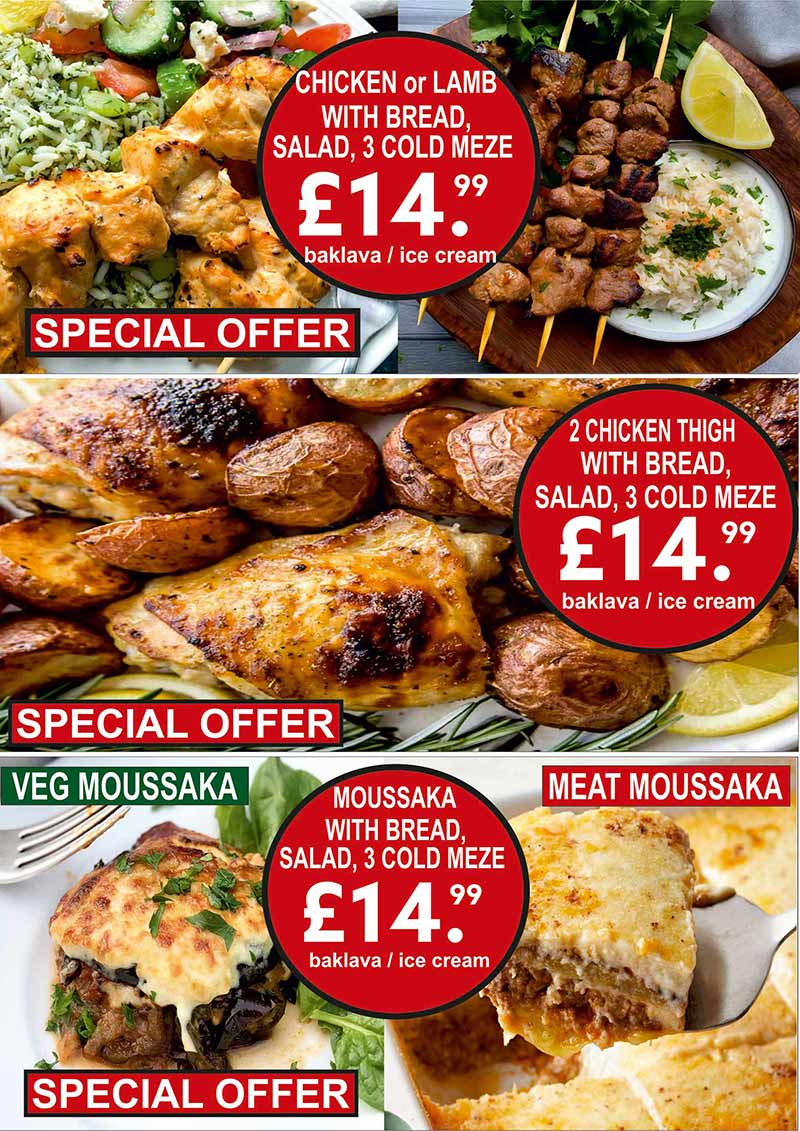 The Greek at Barista - special offers menu 2